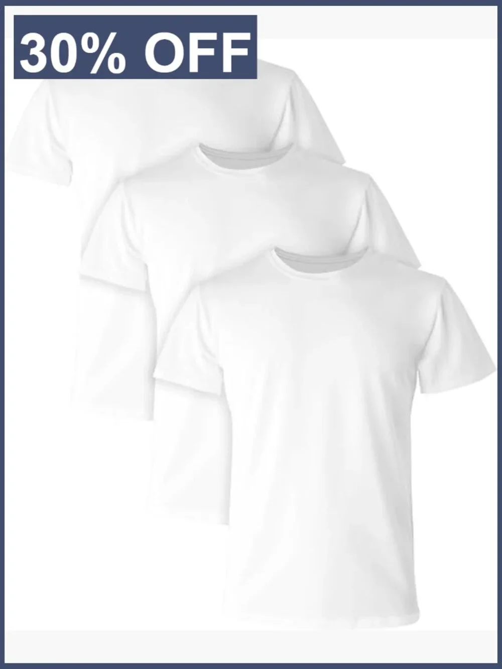 Men's Cotton Stretch Crewneck Undershirts 4-Pack Moisture Wicking Odor Control